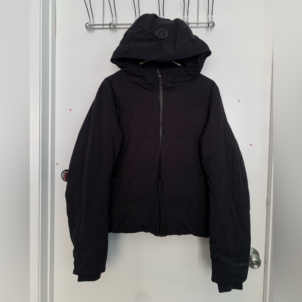 lululemon athletica Black Hooded Puffer Jacket